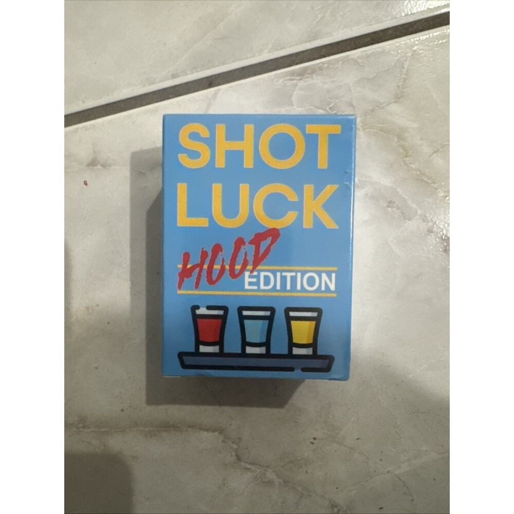 CardPlug Shot Luck Hood Edition Drinking Game Blue for Adults Over 18 Sealed